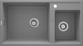 Кухненска мивка с две корита 88х50 Deante Eridan Gray Metalic